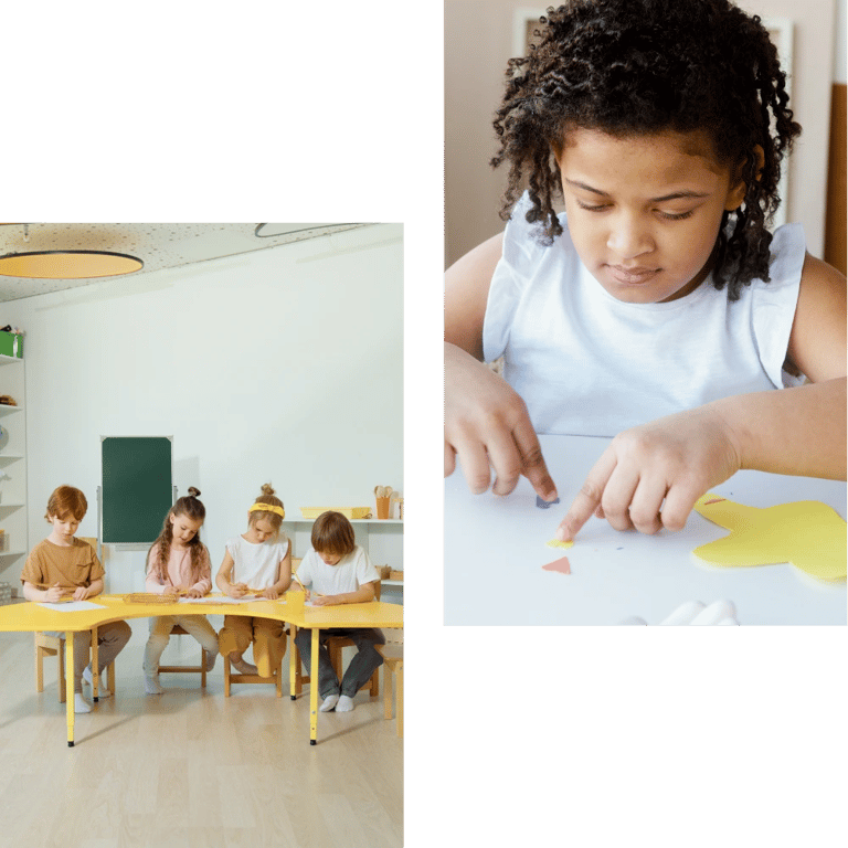 Children learning in a positive environment